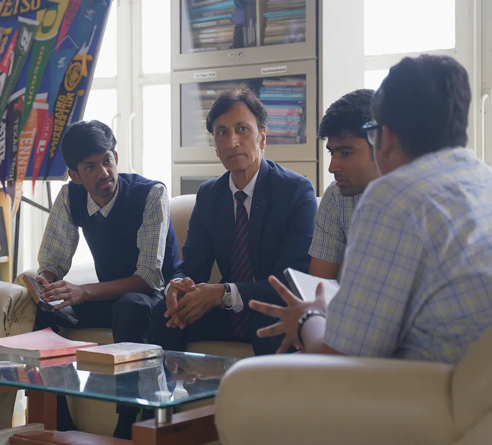 Sarala Birla Academy academic discussion with faculty mentor