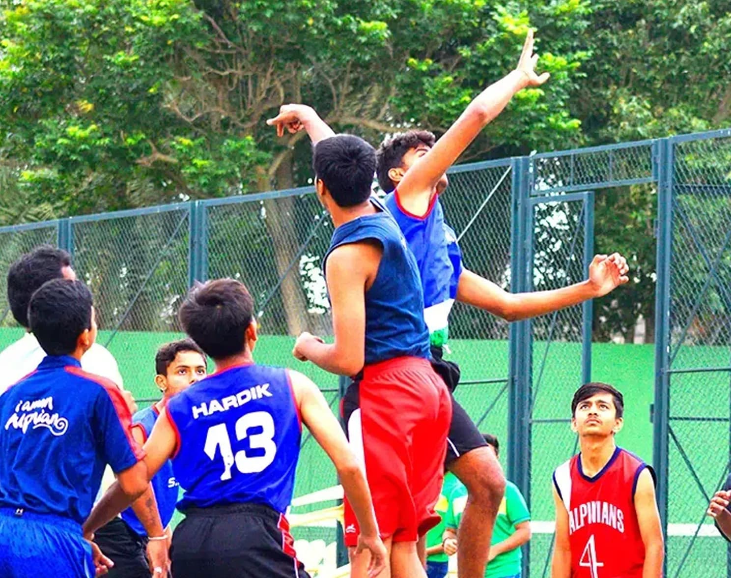Students participating in sports and co-curricular outdoor activities at Sarala Birla Academy